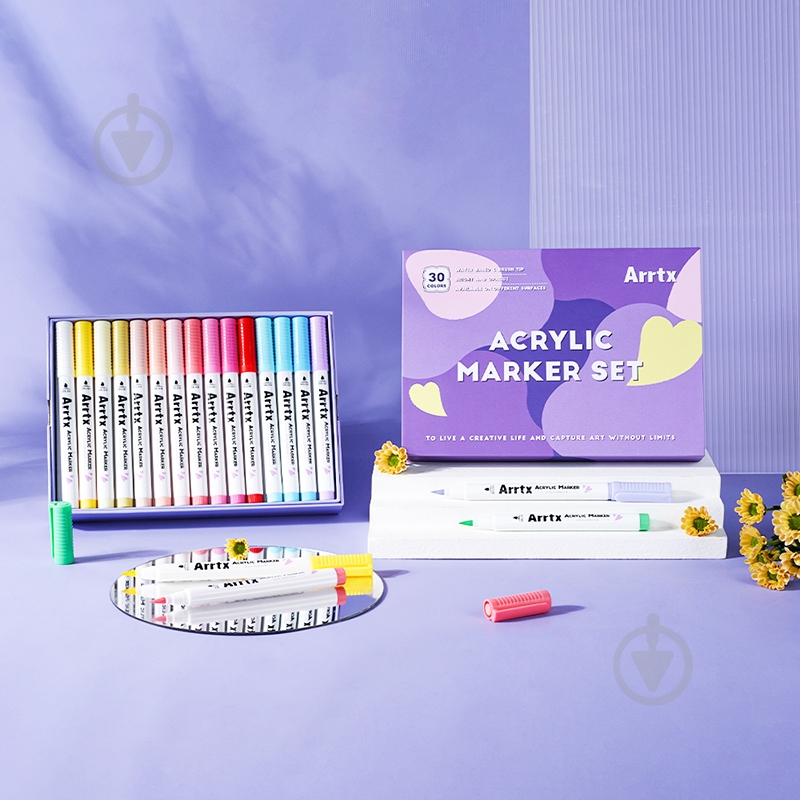 Набір маркерів акрилових Arrtx AACM-0530A 30 кольорів LC303144 - фото 7 Набір маркерів акрилових Arrtx AACM-0530A 30 кольорів LC303144 - фото 7