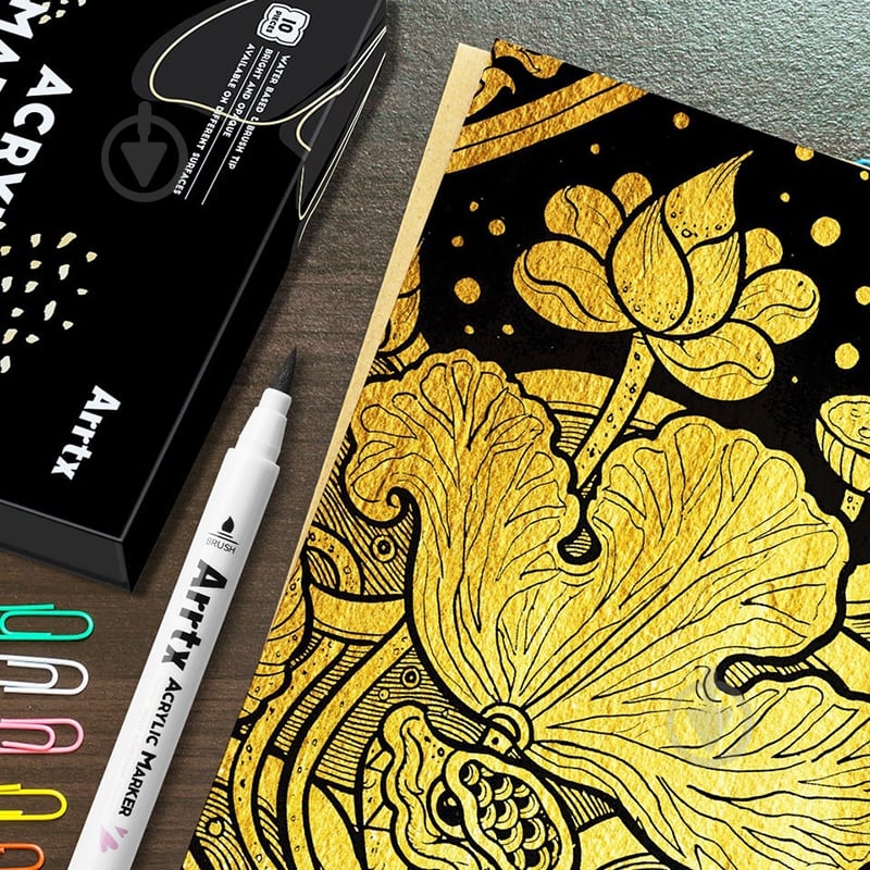 Набір маркерів акрилових Arrtx AACM-0500-10A 10 шт LC303601 - фото 7 Набір маркерів акрилових Arrtx AACM-0500-10A 10 шт LC303601 - фото 7