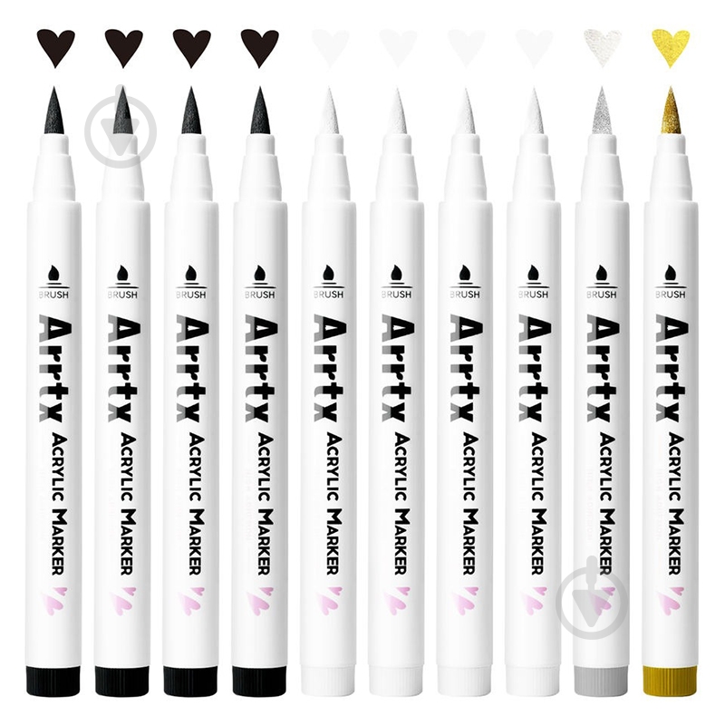 Набір маркерів акрилових Arrtx AACM-0500-10A 10 шт LC303601 - фото 2 Набір маркерів акрилових Arrtx AACM-0500-10A 10 шт LC303601 - фото 2