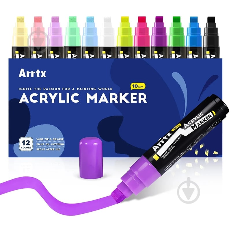 Набор маркеров акриловых Arrtx AACM-0510-12A 12 цветов LC303274 - фото 1