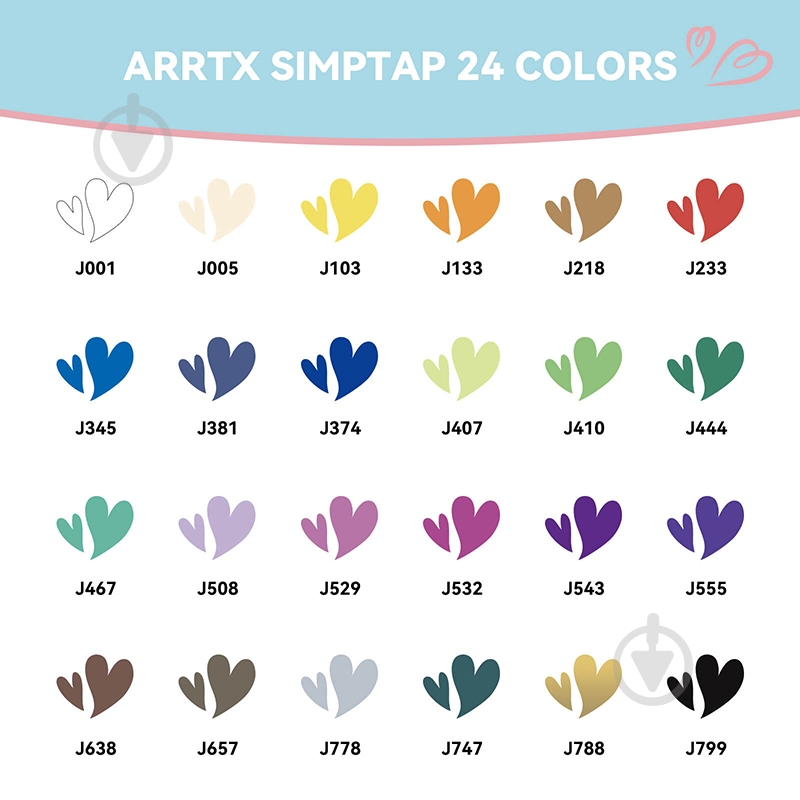 Набір маркерів акрилових Arrtx Simptap AACM-0724B 24 кольори LC303694 - фото 2 Набір маркерів акрилових Arrtx Simptap AACM-0724B 24 кольори LC303694 - фото 2