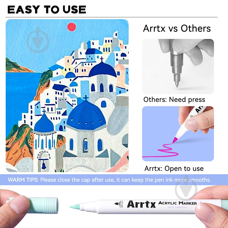 Маркер акриловый Arrtx AACM-0560A LC303922 - фото 7 Маркер акриловый Arrtx AACM-0560A LC303922 - фото 7