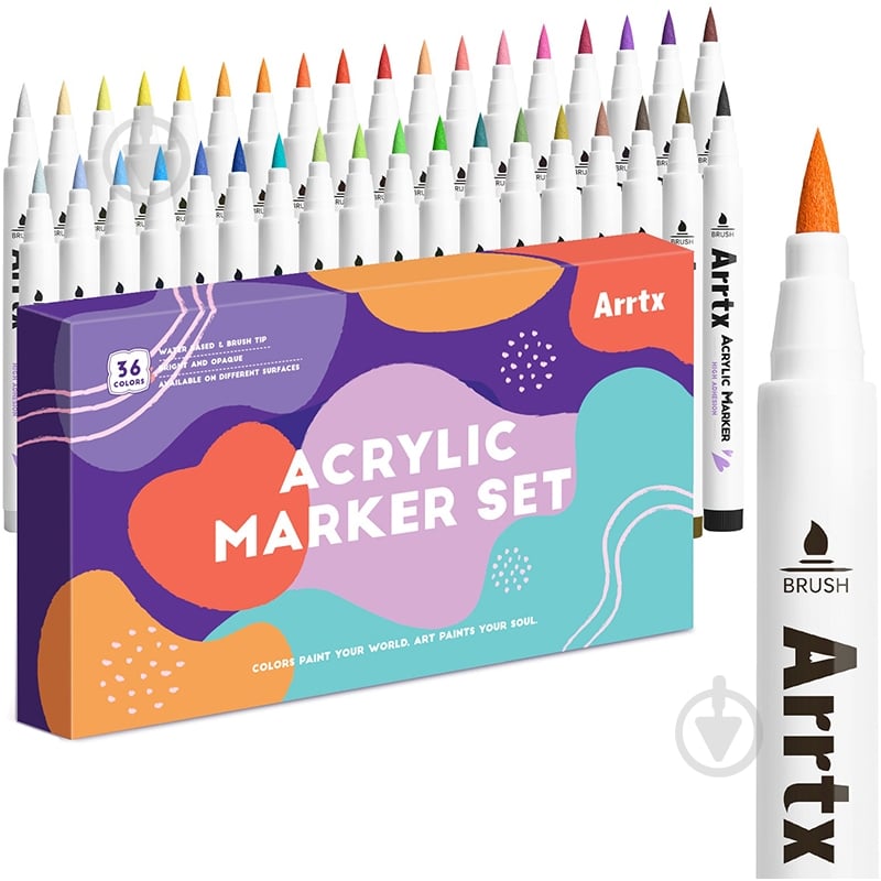Набір маркерів акрилових Arrtx AACM-0536D 36 кольорів LC303670 - фото 1 Набір маркерів акрилових Arrtx AACM-0536D 36 кольорів LC303670 - фото 1