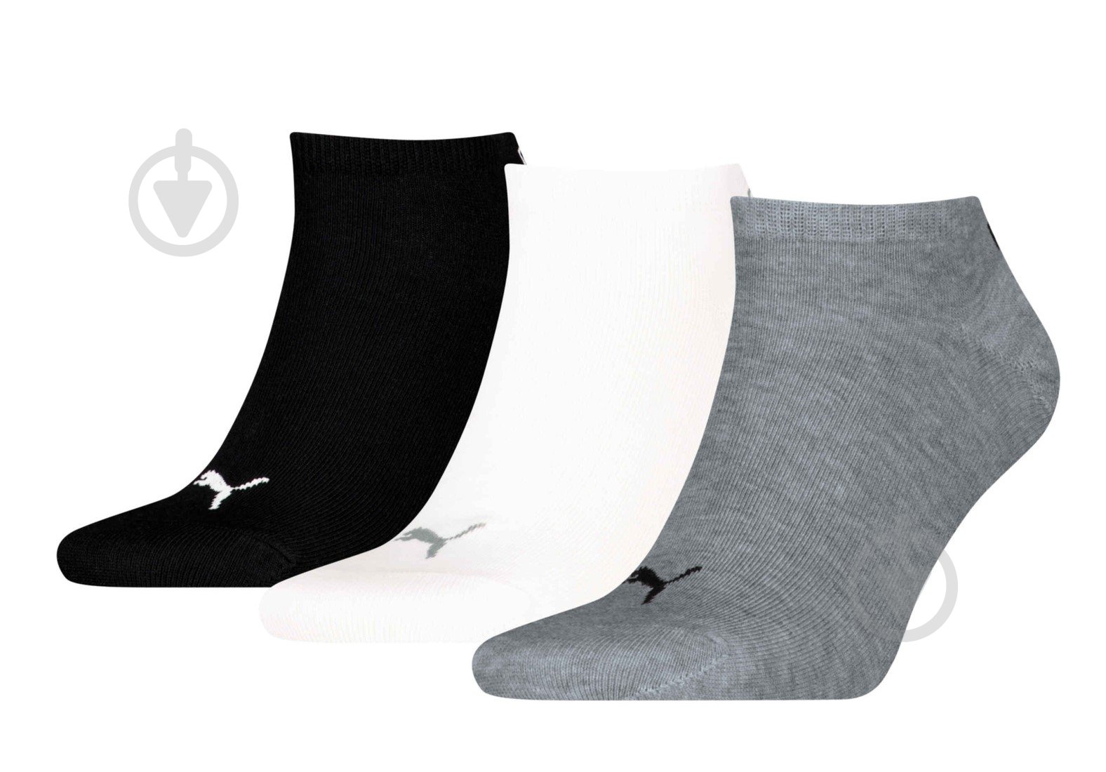 Носки Puma UNISEX SNEAKER PLAIN 3P 93862417 р.35-38 разноцветный 3 шт. - фото 1