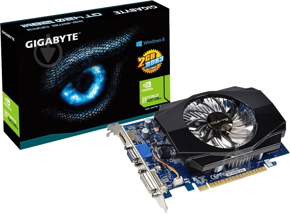 Видеокарта Gigabyte GeForce GT 420 2GB GDDR3 128bit (GV-N420-2GI) - фото 5 Видеокарта Gigabyte GeForce GT 420 2GB GDDR3 128bit (GV-N420-2GI) - фото 5