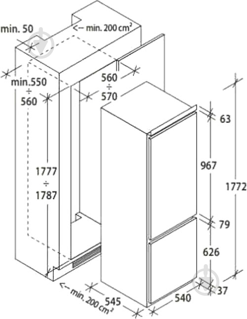 Встраиваемый холодильник Candy CBT 3518 EW - фото 8 Встраиваемый холодильник Candy CBT 3518 EW - фото 8