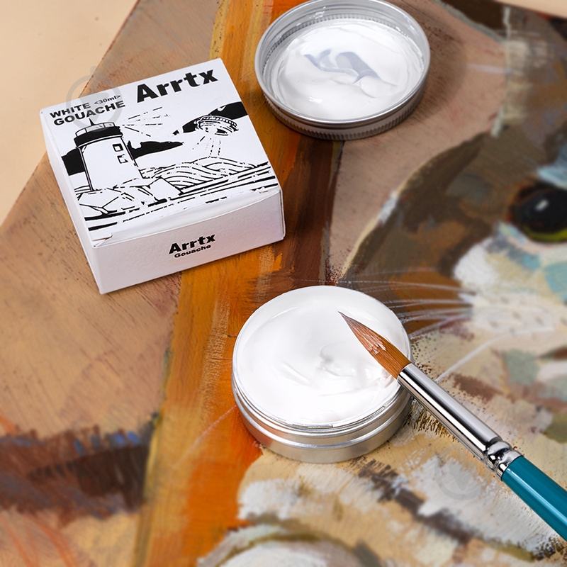 Гуашь белый 30 мл LC302932 Arrtx - фото 2 Гуашь белый 30 мл LC302932 Arrtx - фото 2