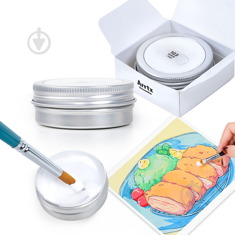 Гуашь белый 30 мл LC302932 Arrtx - фото 1 Гуашь белый 30 мл LC302932 Arrtx - фото 1