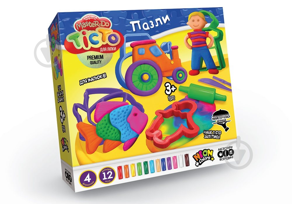 Набор теста для лепки Danko Toys Master Do Пазлы (укр) - фото 1 Набор теста для лепки Danko Toys Master Do Пазлы (укр) - фото 1