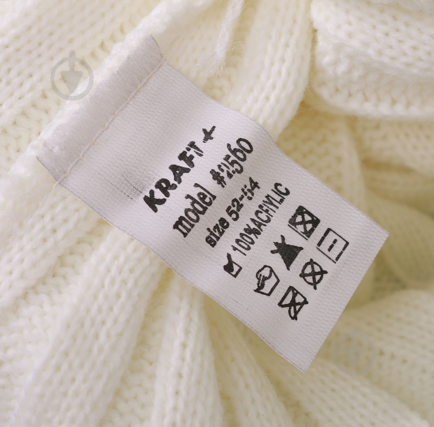 Шапочка дитяча для дівчинки Kraft+ арт. 2560 р.52 молочний - фото 4 Шапочка дитяча для дівчинки Kraft+ арт. 2560 р.52 молочний - фото 4
