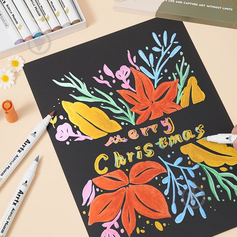 Набор маркеров металлизированных Arrtx AACM-0612A 12 шт LC303649 - фото 6