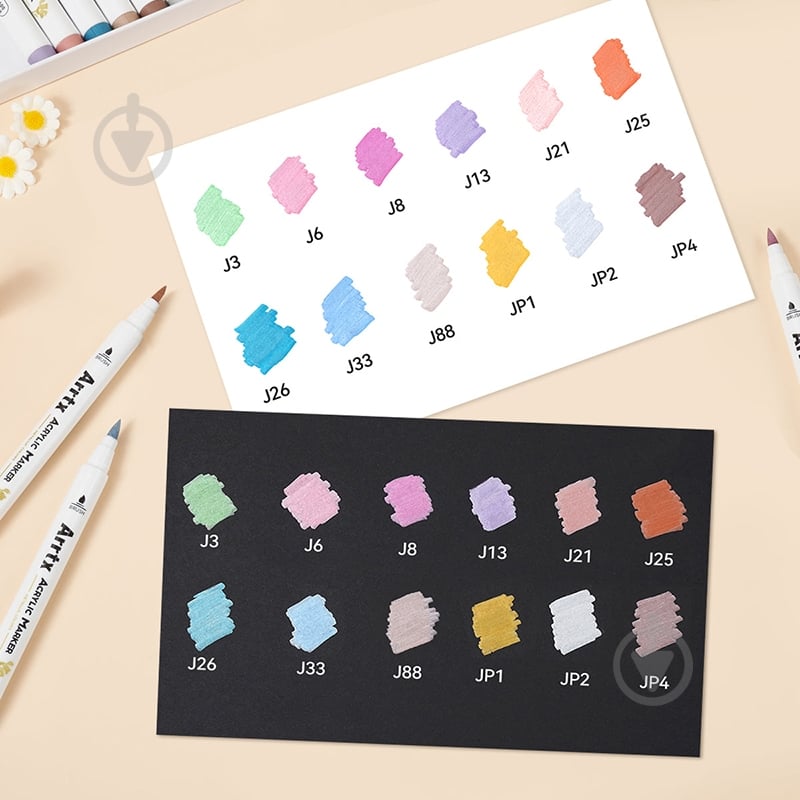 Набор маркеров металлизированных Arrtx AACM-0612A 12 шт LC303649 - фото 5