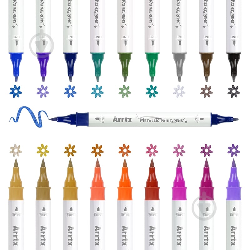 Набір маркерів металізованих Arrtx 18 кольорів LC303137 - фото 4 Набір маркерів металізованих Arrtx 18 кольорів LC303137 - фото 4