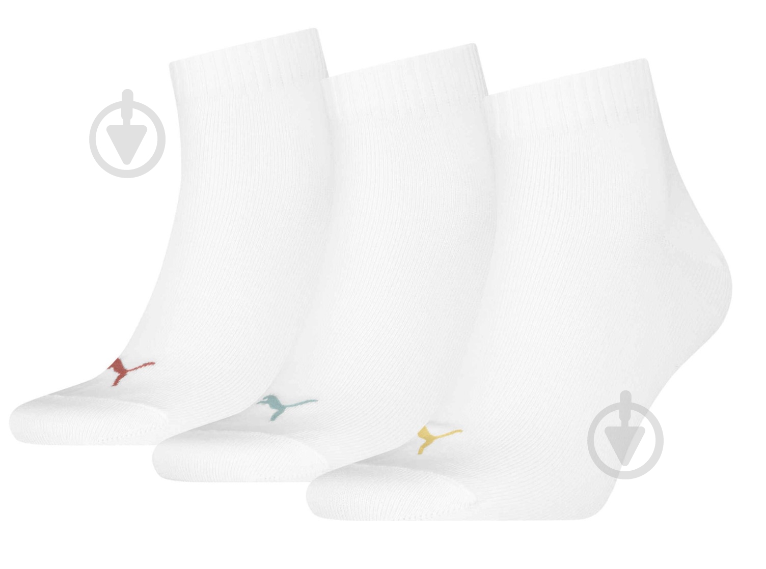 Носки Puma UNISEX QUARTER PLAIN 3P 93858922 р.39-42 разноцветный 3 шт. - фото 1