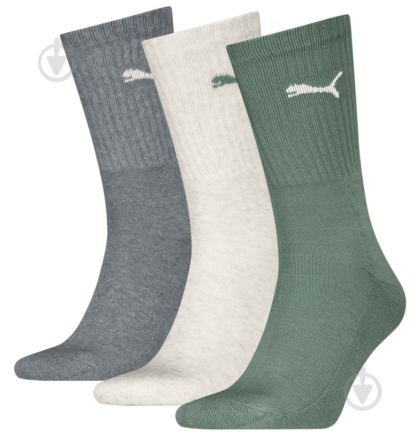 Шкарпетки Puma UNISEX CREW SOCK 3P 88035532 р.39-42 різнокольоровий - фото 1 Шкарпетки Puma UNISEX CREW SOCK 3P 88035532 р.39-42 різнокольоровий - фото 1
