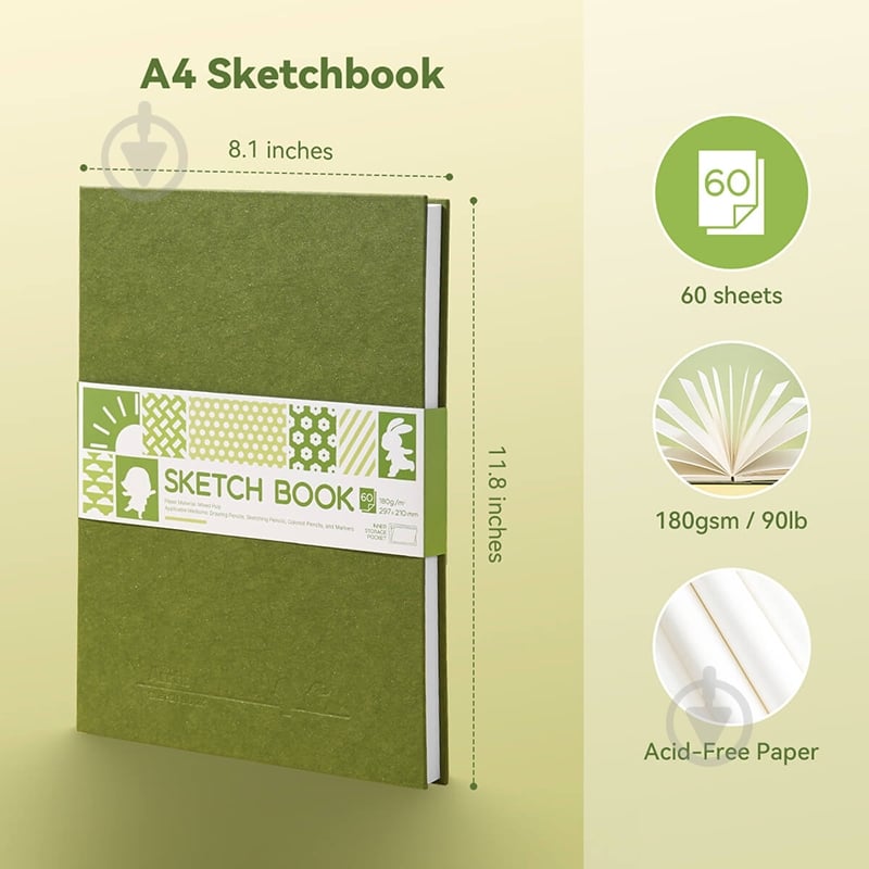 Скетчбук Arrtx (ASP-03A460) 60 листов - фото 3