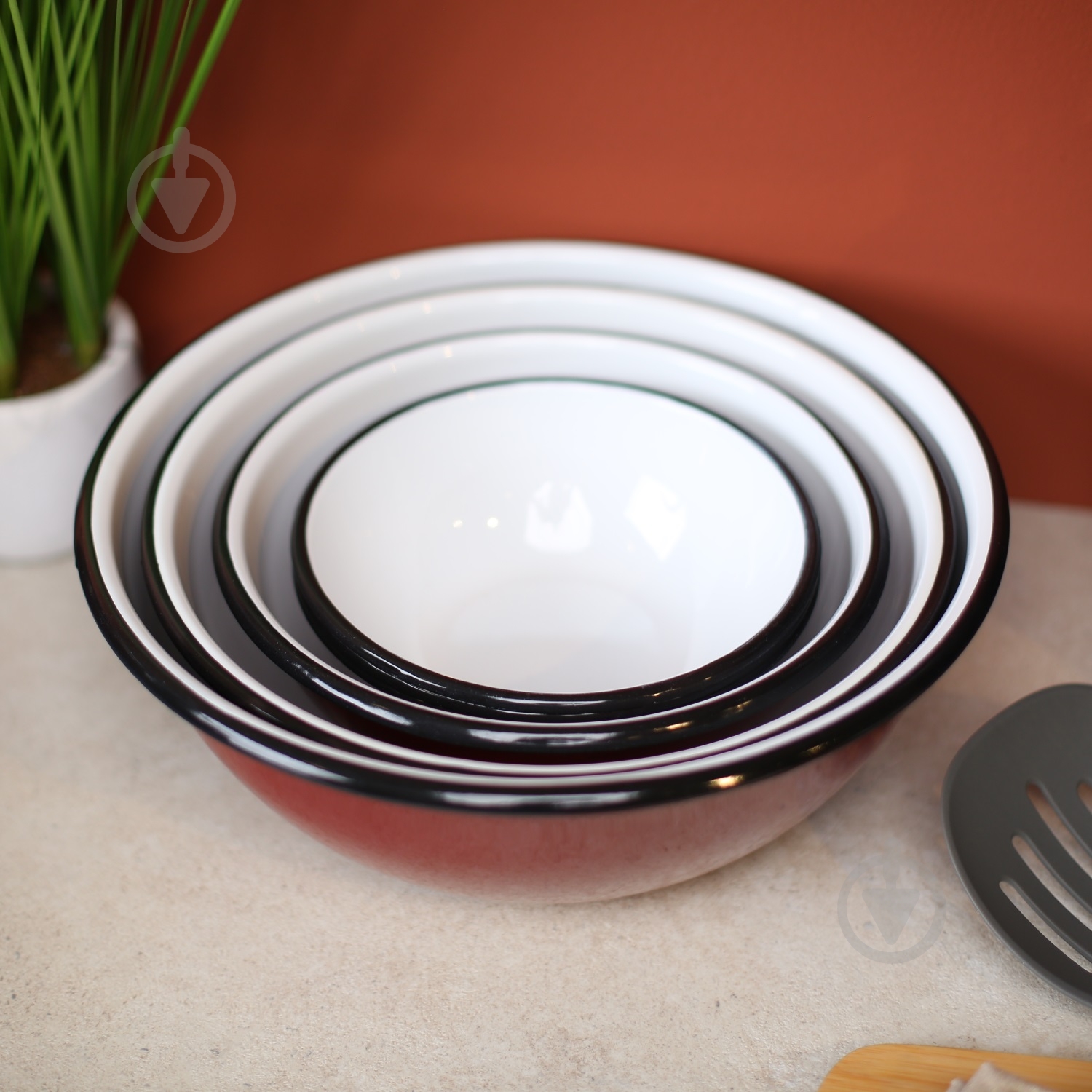 Миска эмалированная Bella Vita 1,5 л Бордо - фото 6