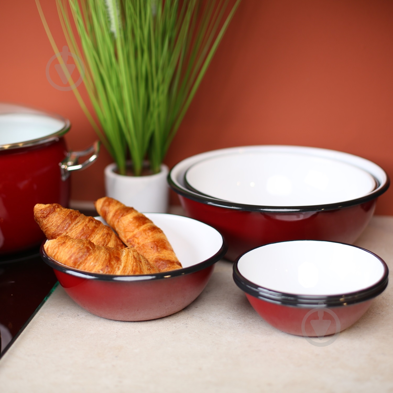 Миска эмалированная Bella Vita 1,5 л Бордо - фото 8