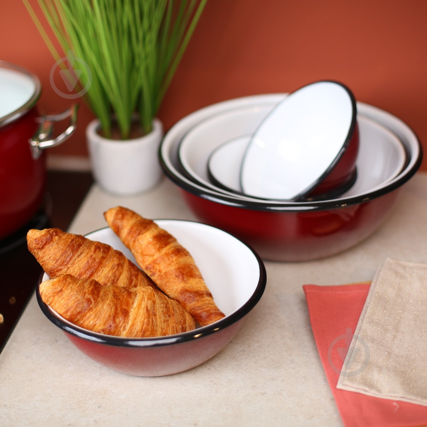 Миска эмалированная Bella Vita 1,5 л Бордо - фото 4