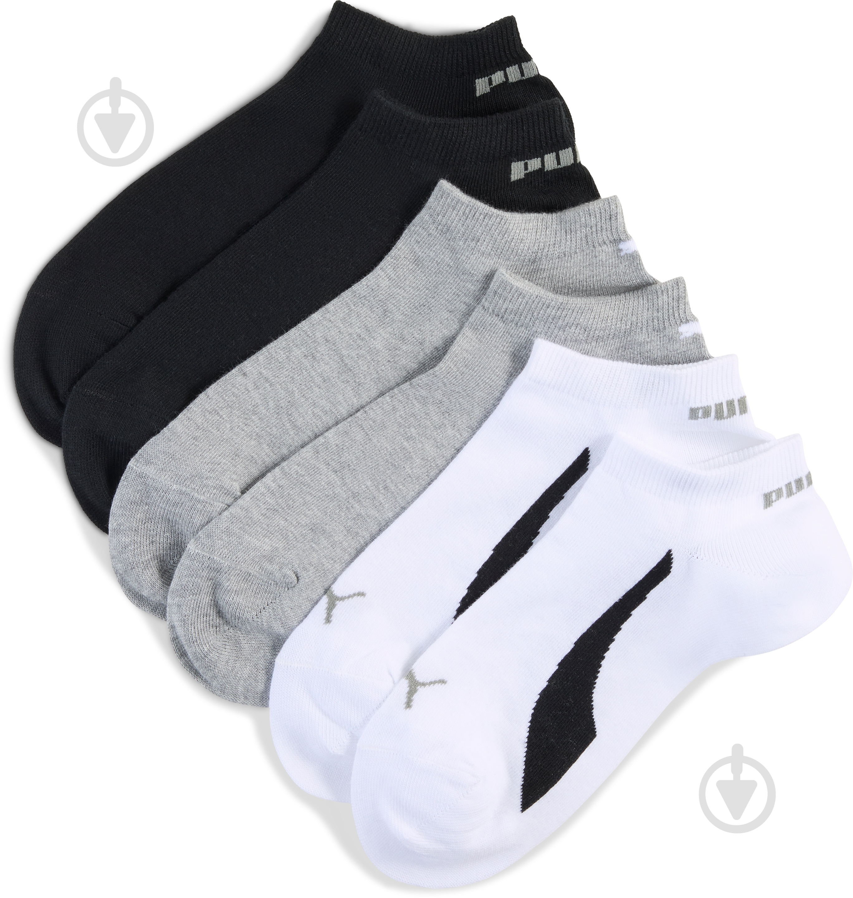 Носки Puma UNISEX LIFESTYLE SNEAKERS 3P 93862502 р.43-46 белый - фото 1