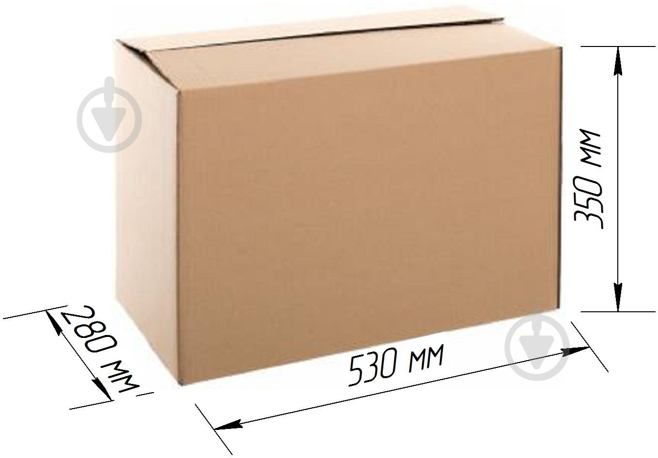 Гофроящик 530 x 280 x 350 мм - фото 3 Гофроящик 530 x 280 x 350 мм - фото 3