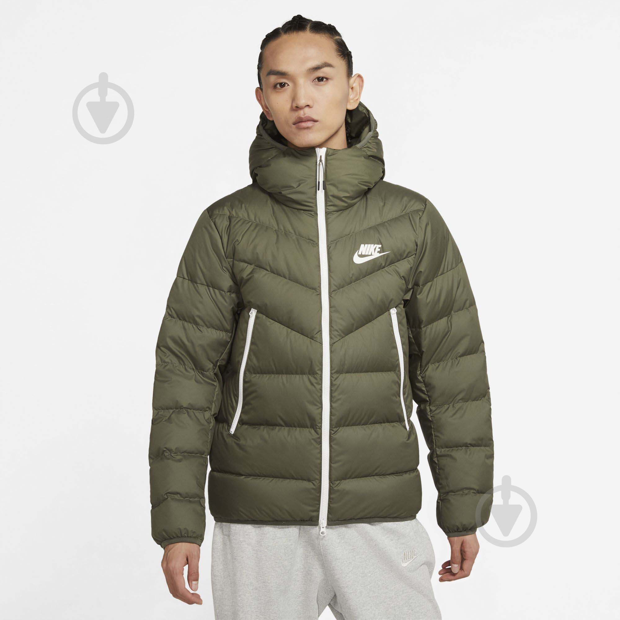 Пуховик мужской зимний Nike M NSW DWN FILL WR JKT HD NFS CU0225-380 р.M зеленый - фото 1 Пуховик мужской зимний Nike M NSW DWN FILL WR JKT HD NFS CU0225-380 р.M зеленый - фото 1