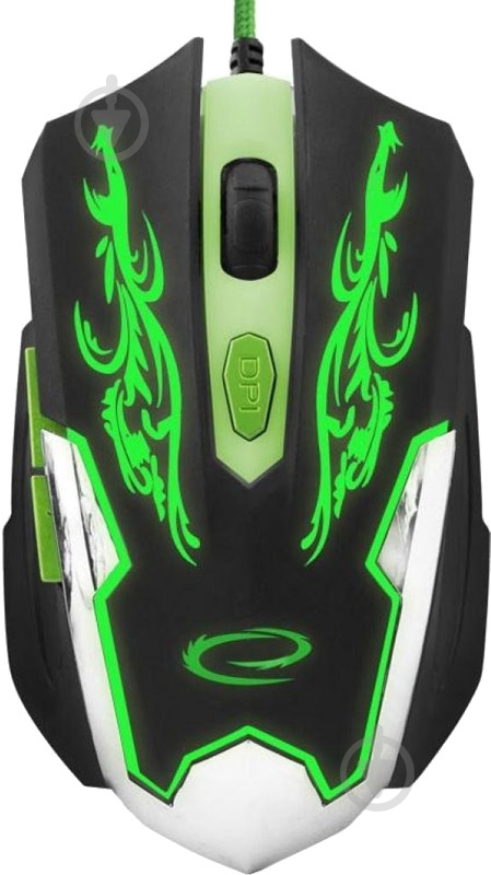 Мышь ESPERANZA MX405 Cyborg black/green - фото 1 Мышь ESPERANZA MX405 Cyborg black/green - фото 1