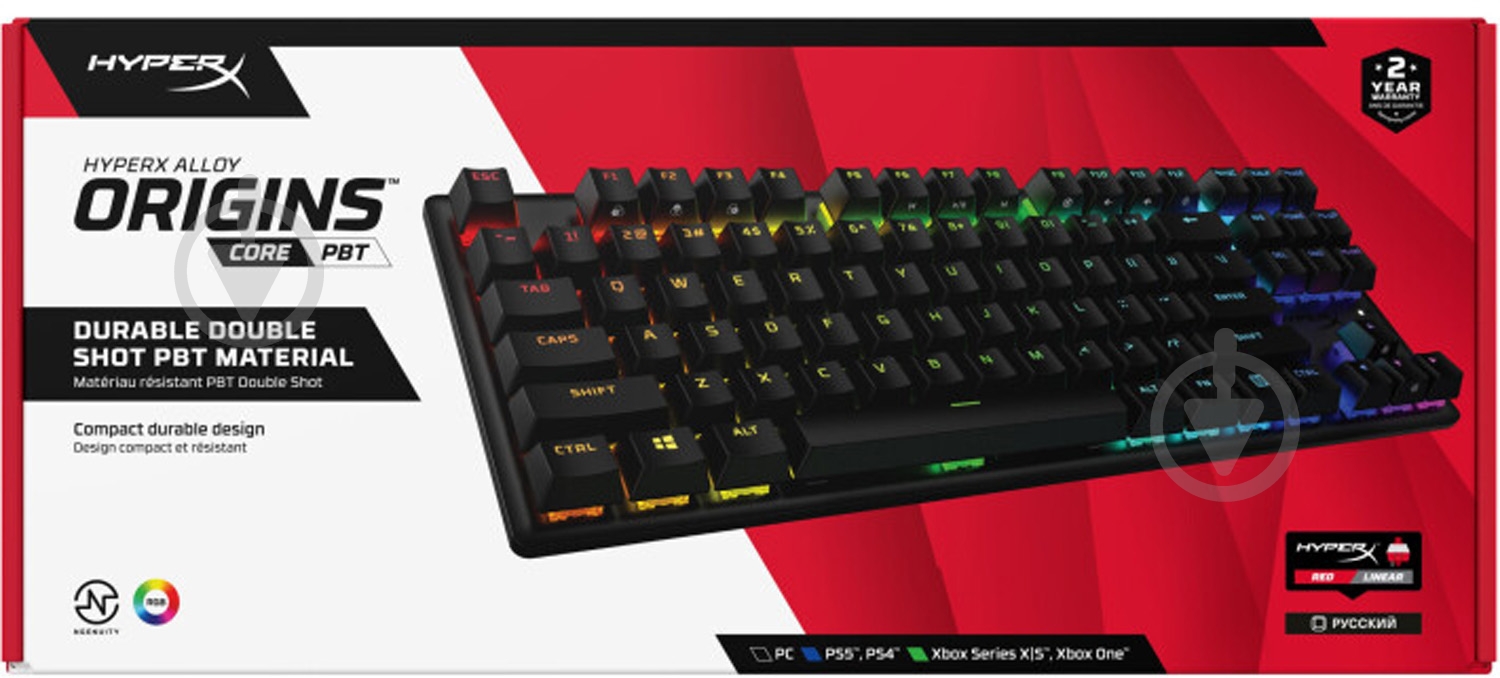Клавіатура ігрова HyperX Alloy Origins Core PBT HX USB (639N7AA) black - фото 11