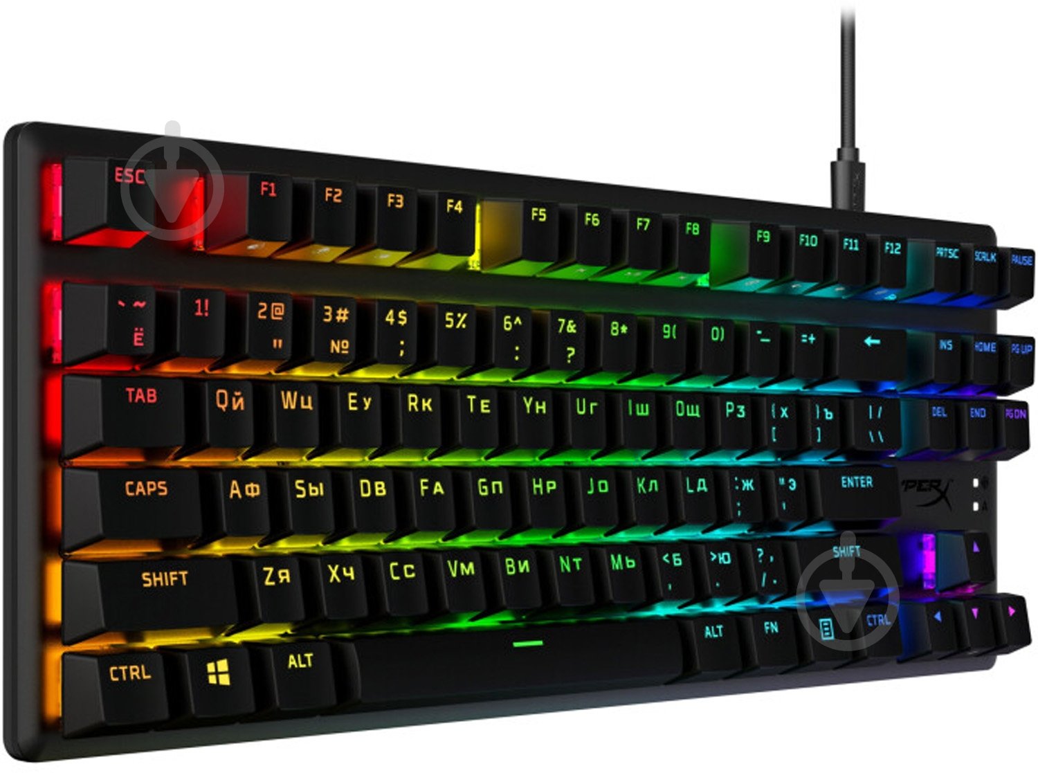 Клавіатура ігрова HyperX Alloy Origins Core PBT HX USB (639N7AA) black - фото 2