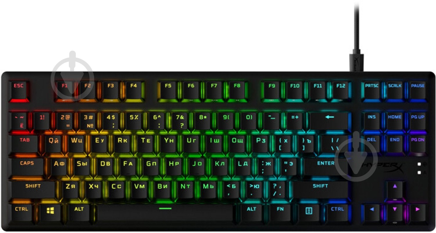 Клавіатура ігрова HyperX Alloy Origins Core PBT HX USB (639N7AA) black - фото 1