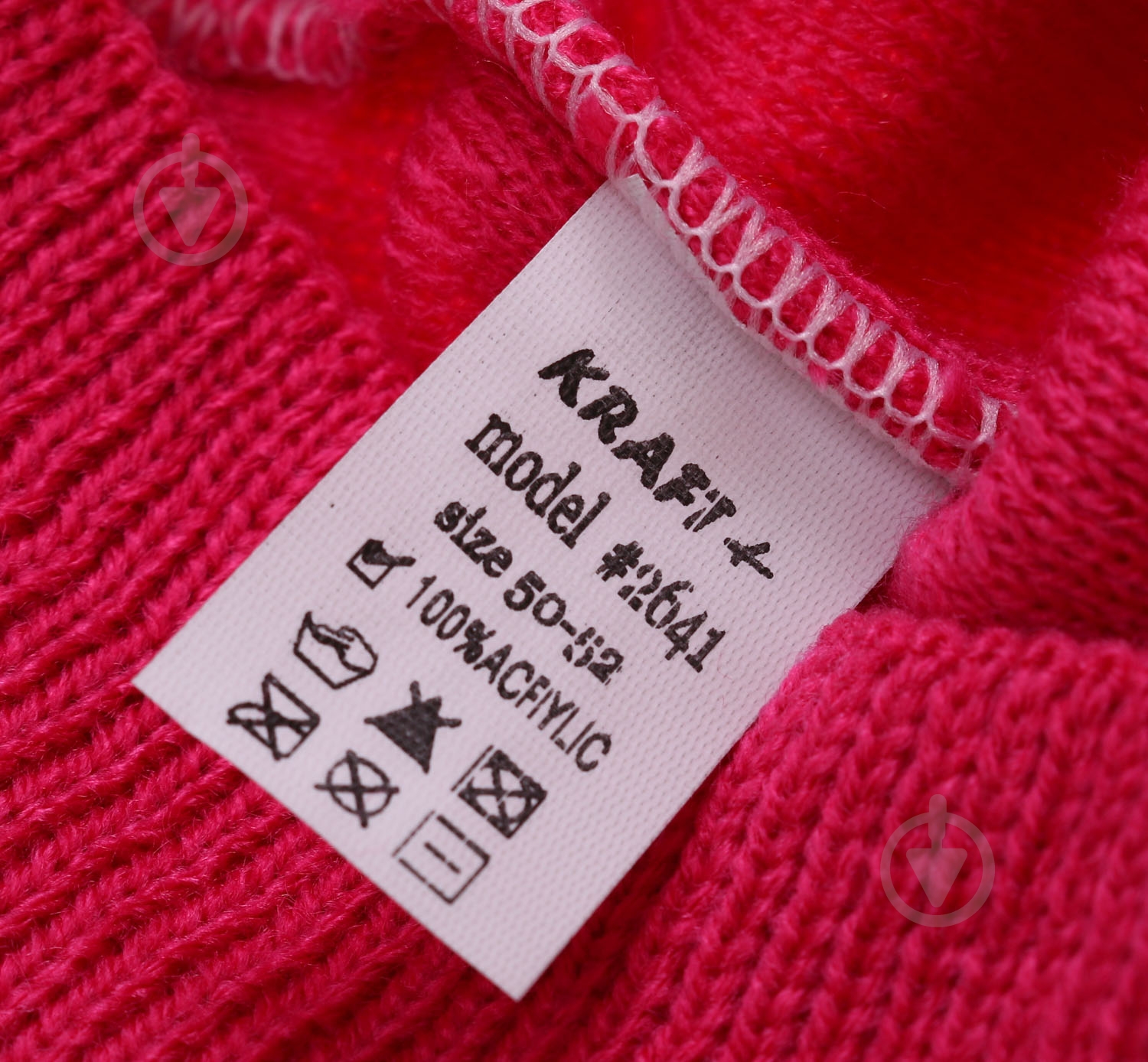 Шапочка детская для девочки Kraft+ арт. 2641 р.50 малиновый - фото 4 Шапочка детская для девочки Kraft+ арт. 2641 р.50 малиновый - фото 4