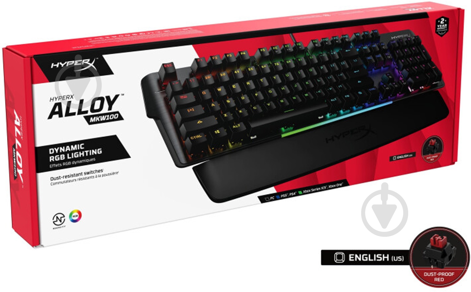 Клавиатура игровая HyperX Alloy MKW100 USB (4P5E1AX) black - фото 8