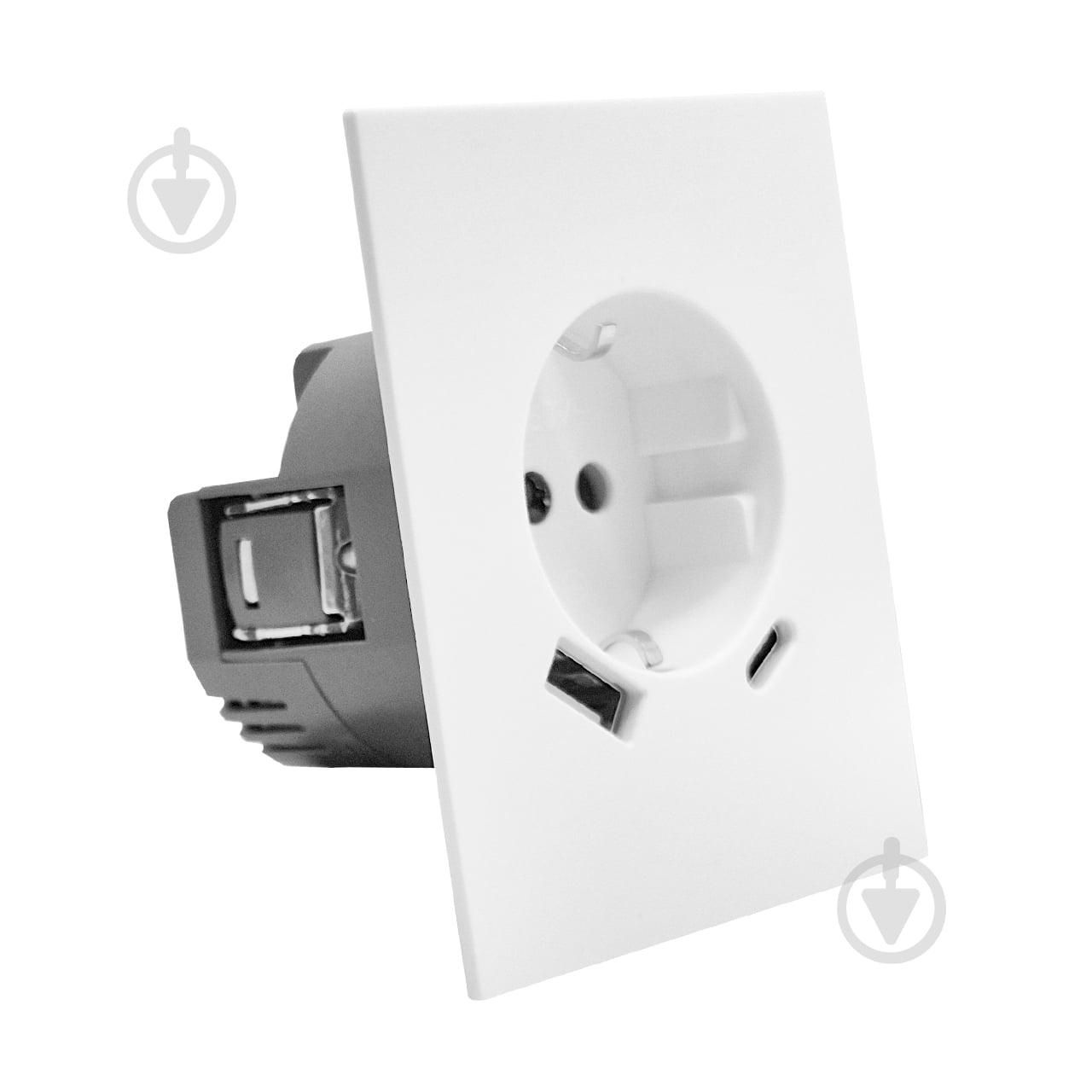 Розетка USB HausMark INO IP20 белый PS-USB+TypeC-GP-White - фото 1
