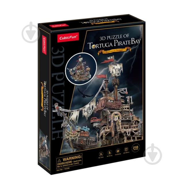 3D-пазл CubicFun Піратський корабель Тортуга CubicFun T4039h - фото 3