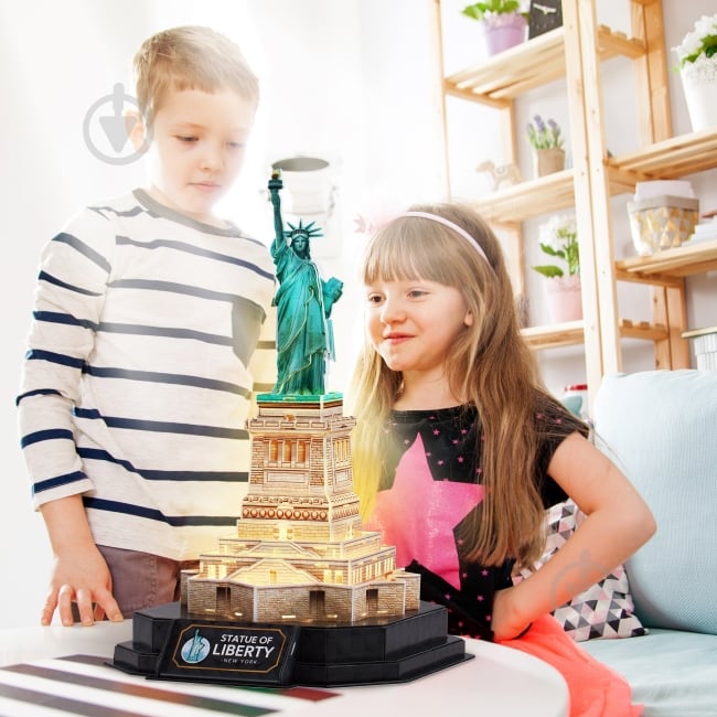 3D-пазл CubicFun Статуя Свободи з LED-підсвіткою L536h - фото 4 3D-пазл CubicFun Статуя Свободи з LED-підсвіткою L536h - фото 4