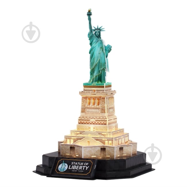 3D-пазл CubicFun Статуя Свободи з LED-підсвіткою L536h - фото 1 3D-пазл CubicFun Статуя Свободи з LED-підсвіткою L536h - фото 1