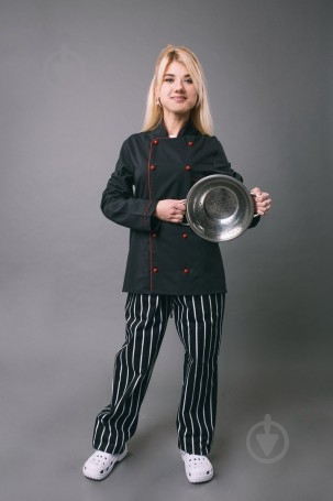 Китель повара Lux-Form Мафия р. 60 черный - фото 2