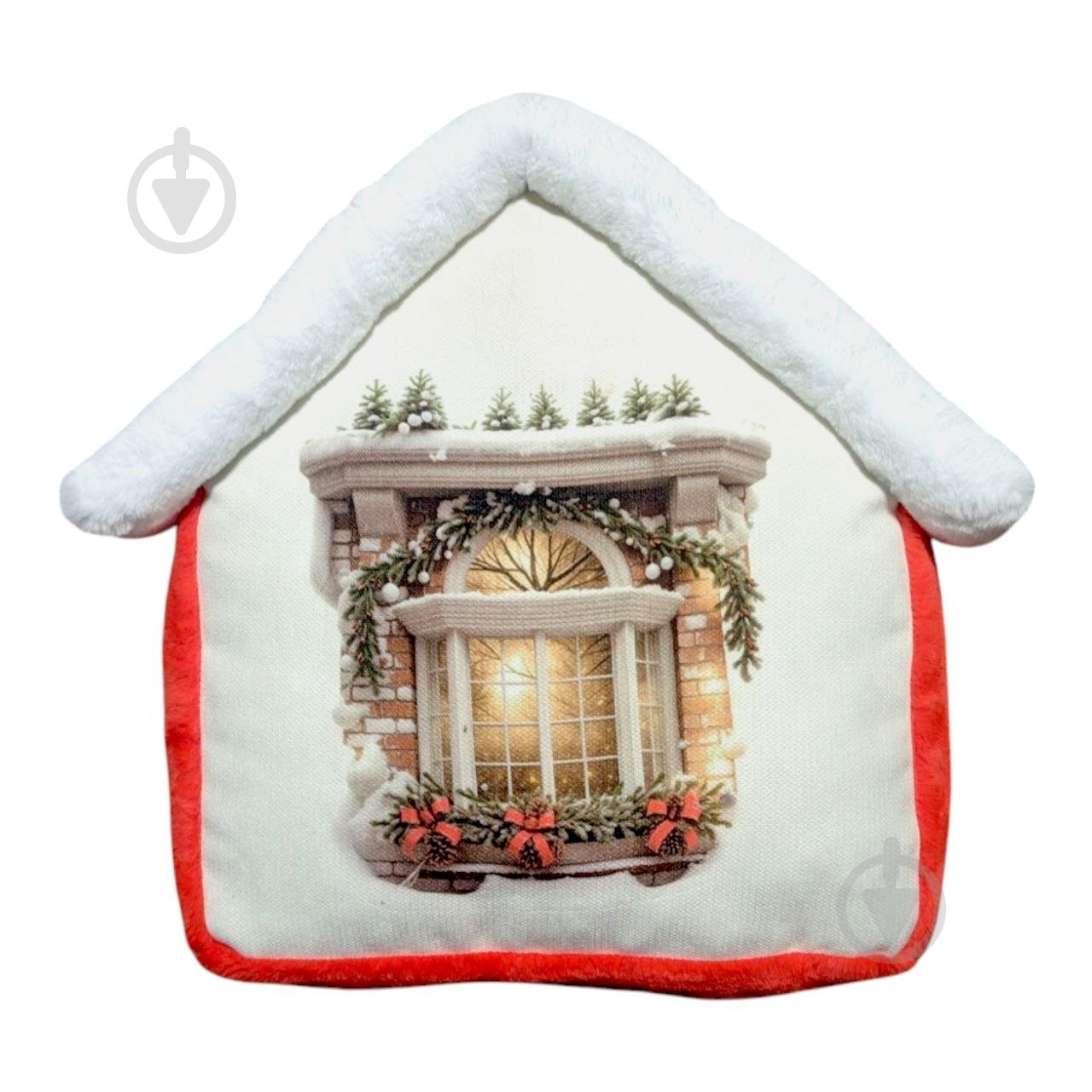 Подушка декоративная Домик с красным 36x40 см Анна - фото 1