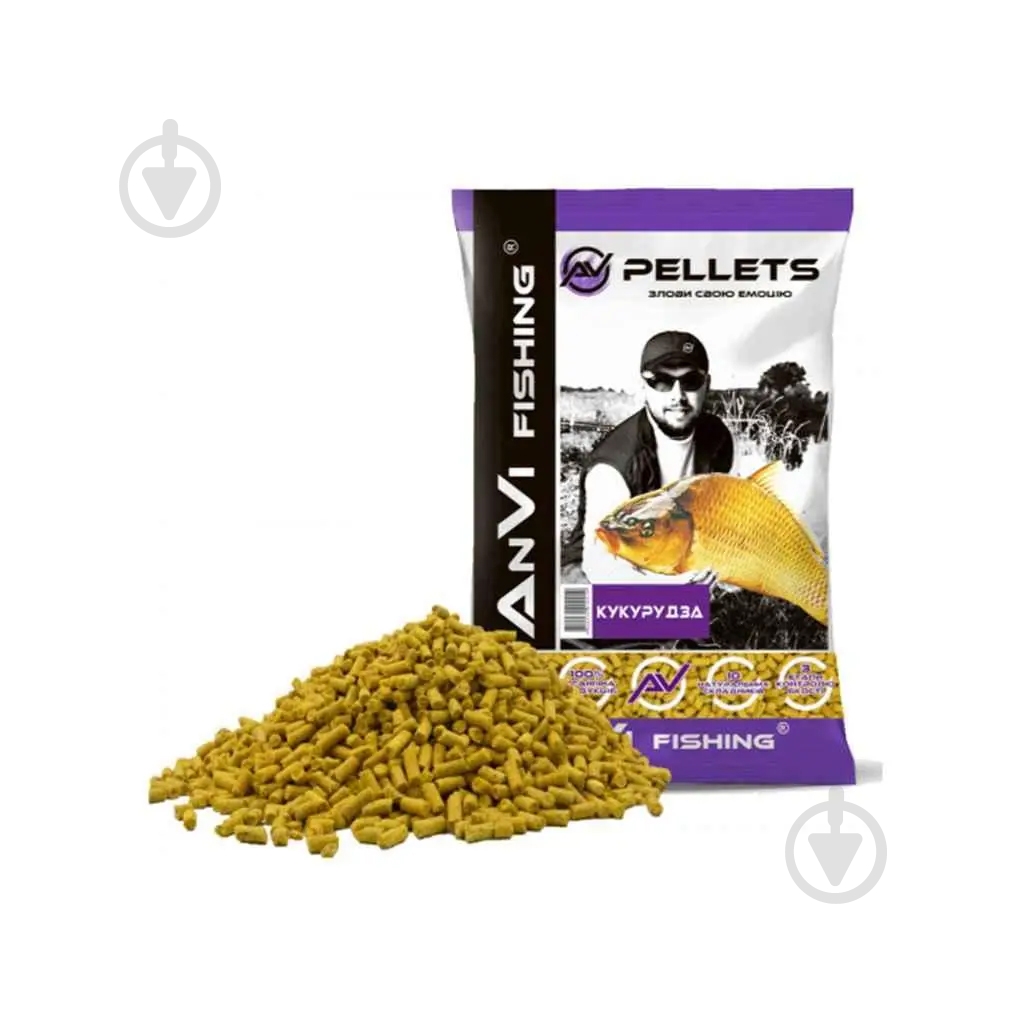 Пеллетс ANVI 5мм кукуруза 1000 г - фото 1 Пеллетс ANVI 5мм кукуруза 1000 г - фото 1