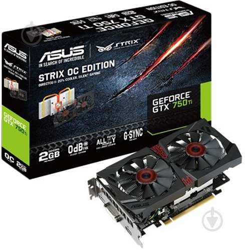 Видеокарта Asus GeForce GTX 750 Ti Strix 2GB GDDR5 128bit (90YV06W1-M0NA00) - фото 2 Видеокарта Asus GeForce GTX 750 Ti Strix 2GB GDDR5 128bit (90YV06W1-M0NA00) - фото 2