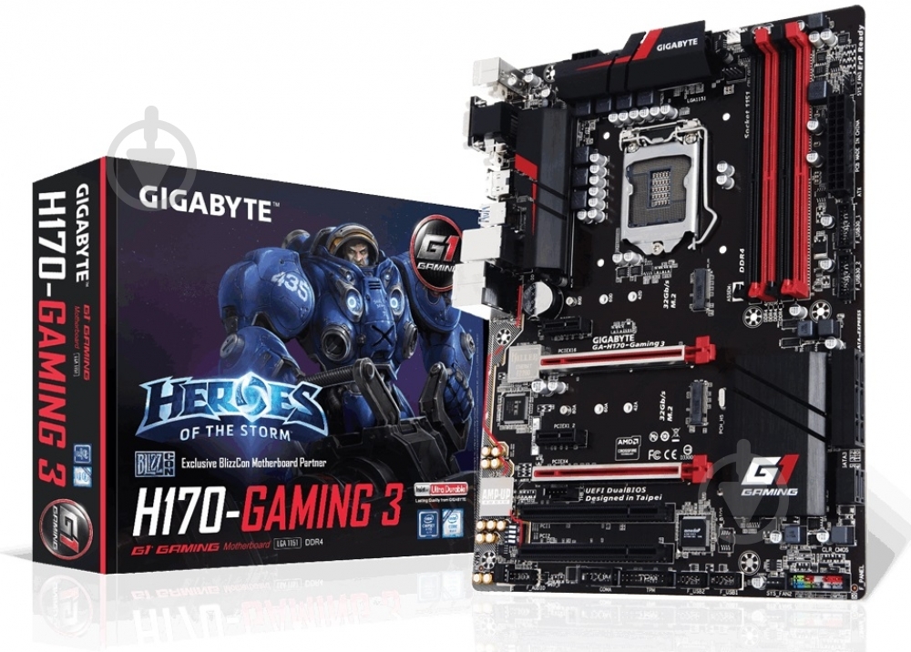 Материнская плата Gigabyte GA-H170-Gaming 3 (Socket 1151, Intel H170, ATX) - фото 4 Материнская плата Gigabyte GA-H170-Gaming 3 (Socket 1151, Intel H170, ATX) - фото 4