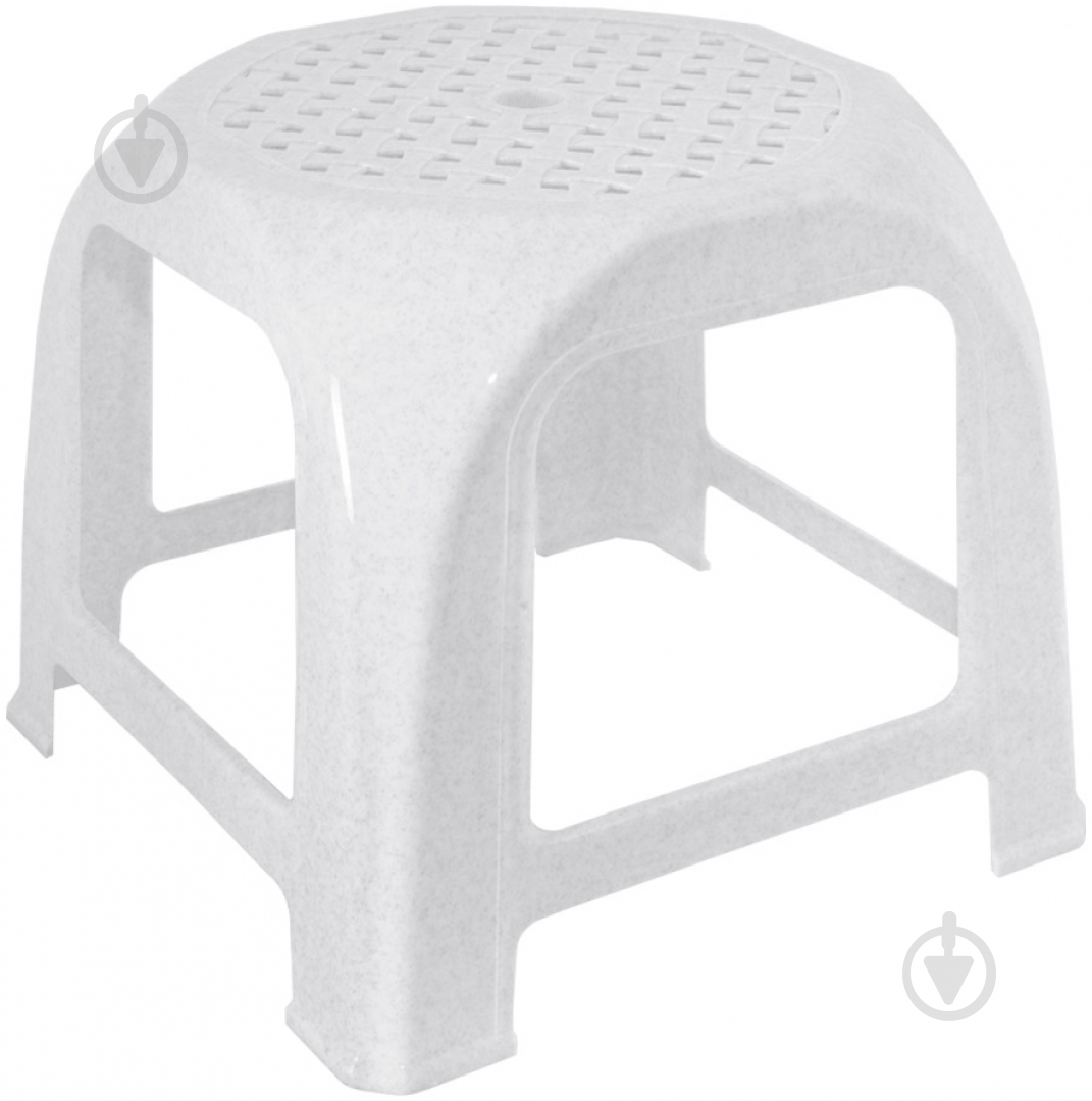 Табурет пластиковый Алеана Малятко 27x32x32 см белый - фото 1 Табурет пластиковый Алеана Малятко 27x32x32 см белый - фото 1