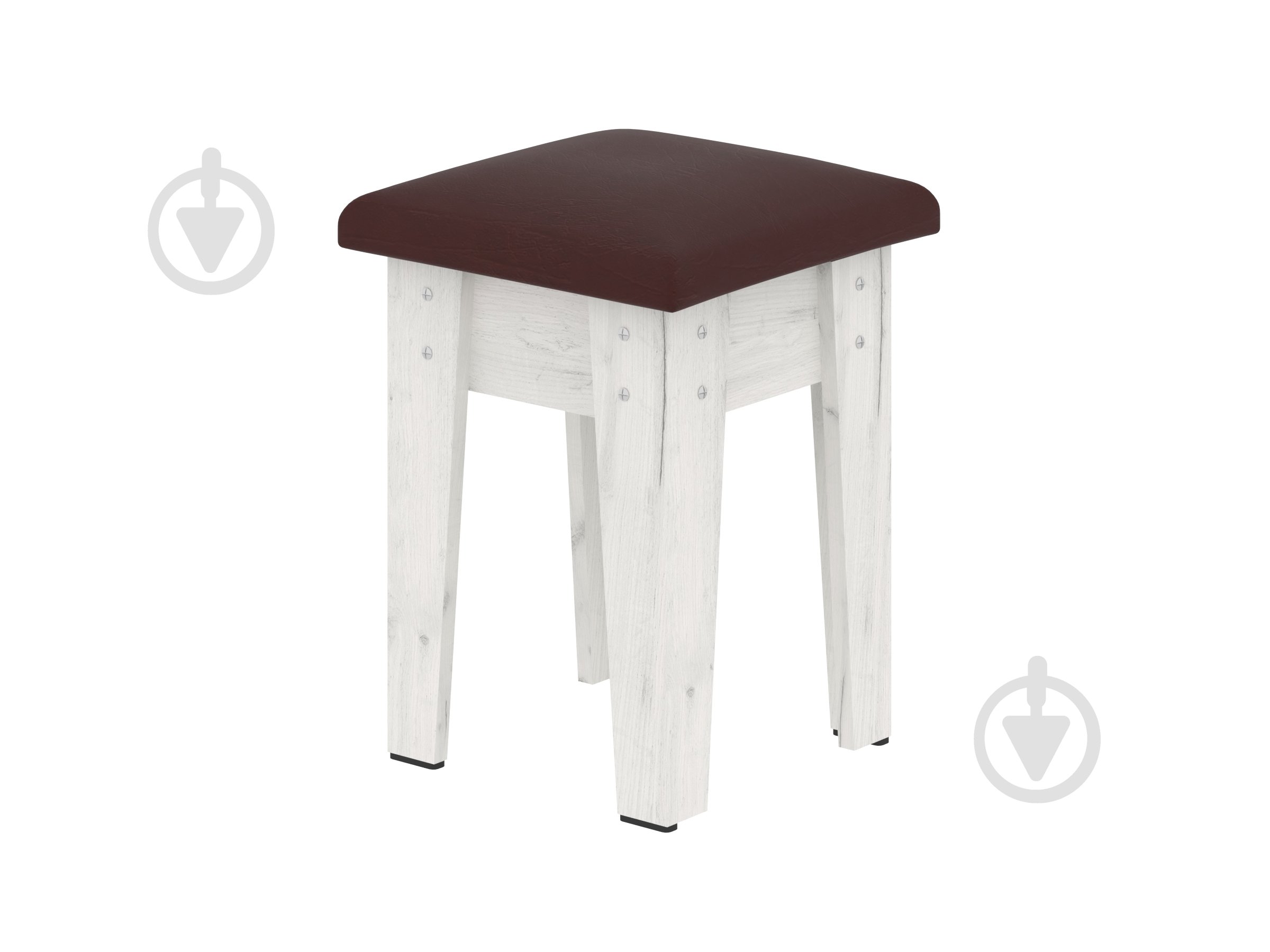 Табурет Пехотин Табурет-4 коричневый / дуб крафт белый - фото 1