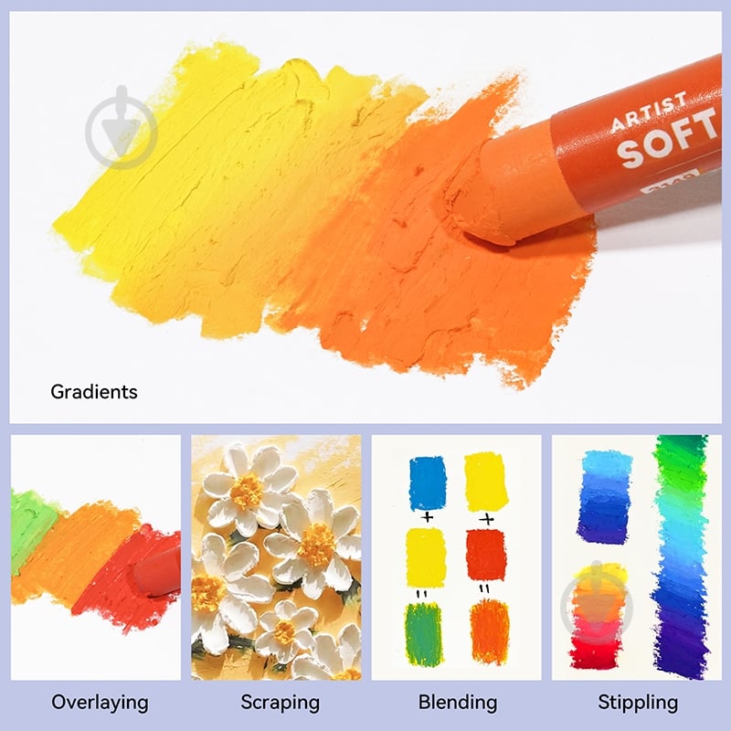 Набор масляной пастели AOP-S01-48 Arrtx LC303946 48 шт. - фото 5