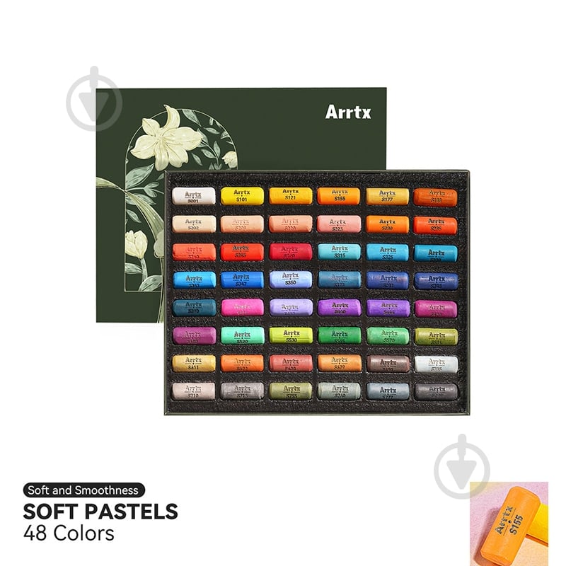 Набор сухой пастели ASP-0148A 48 цветов Arrtx LC303472 48 шт. - фото 4 Набор сухой пастели ASP-0148A 48 цветов Arrtx LC303472 48 шт. - фото 4