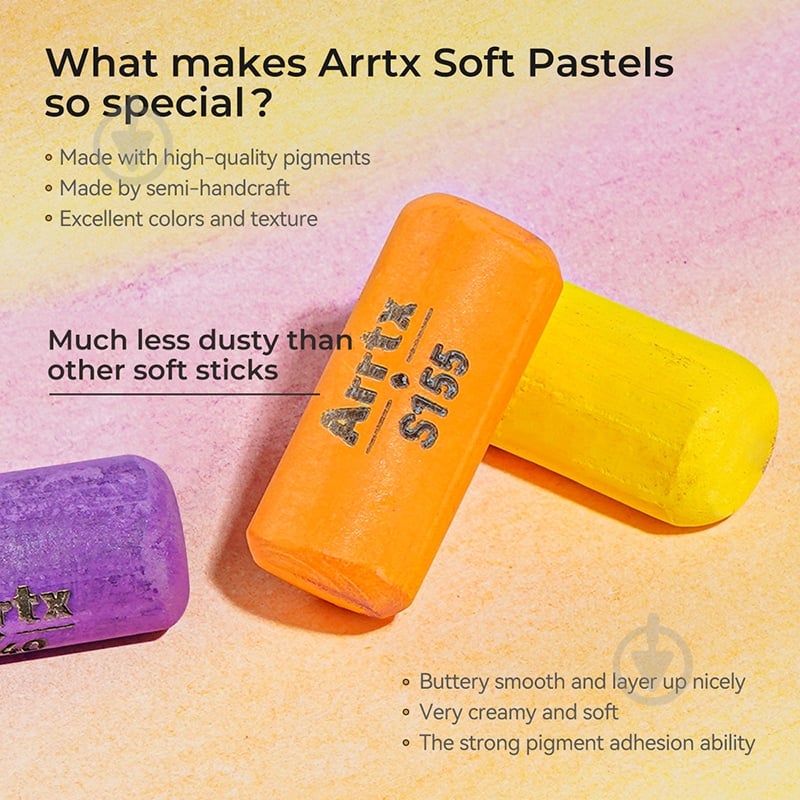 Набор сухой пастели ASP-0148A 48 цветов Arrtx LC303472 48 шт. - фото 6 Набор сухой пастели ASP-0148A 48 цветов Arrtx LC303472 48 шт. - фото 6