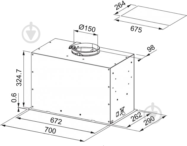 Вытяжка Franke Box Flush EVO FBFE BK MATT A70 - фото 3