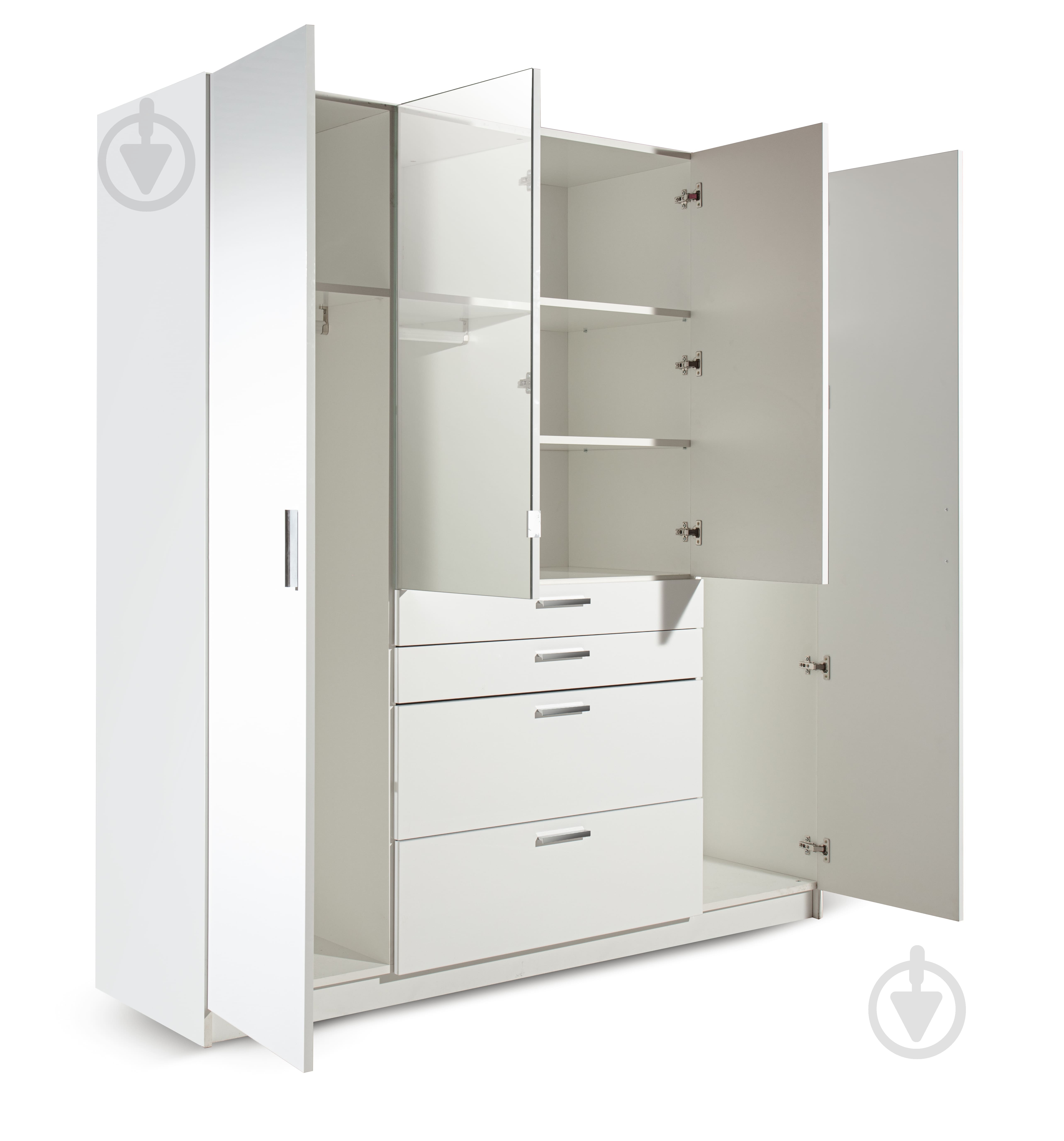 Шафа Embawood Гамбург 1810х1970х540 ДСП лак білий - фото 4