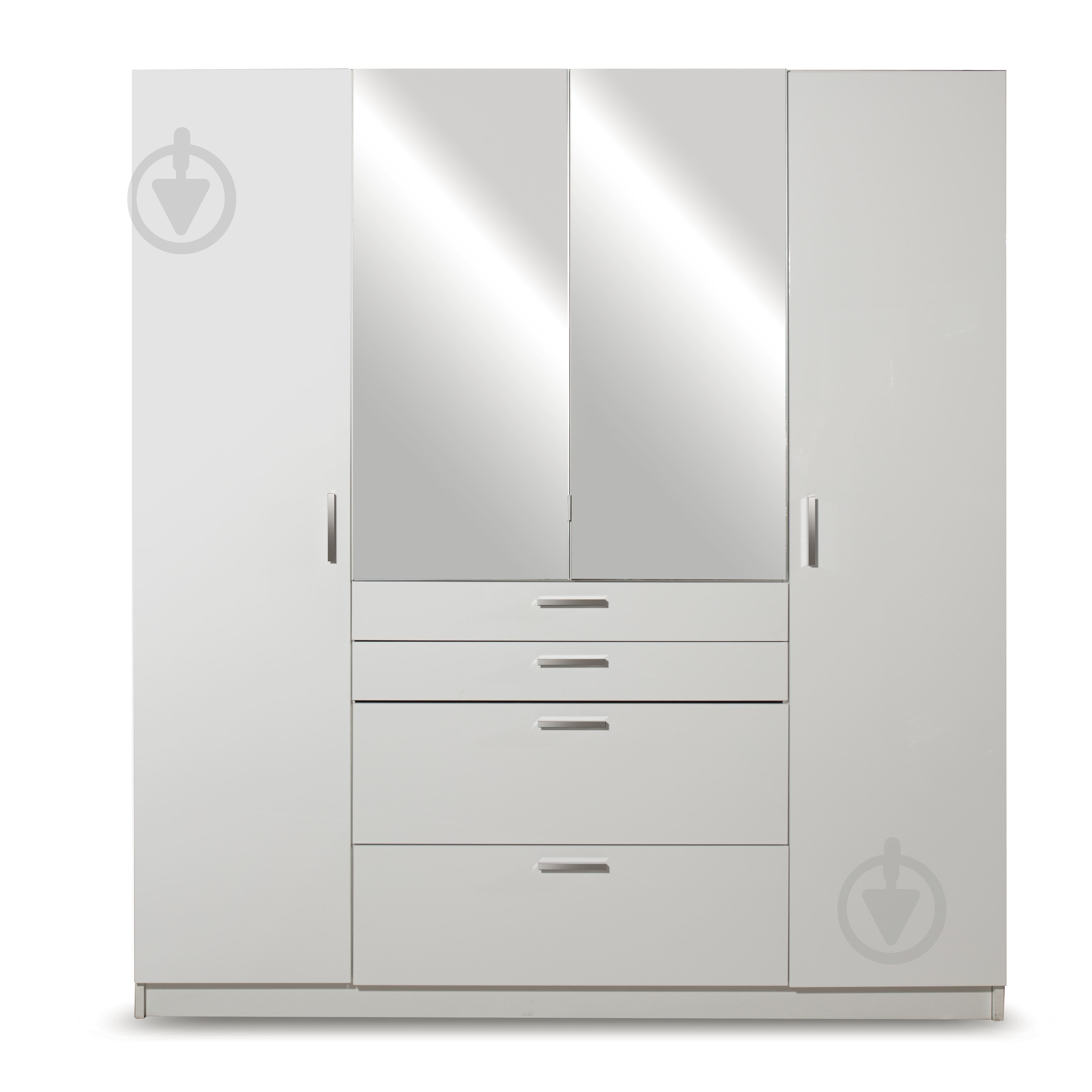 Шафа Embawood Гамбург 1810х1970х540 ДСП лак білий - фото 1