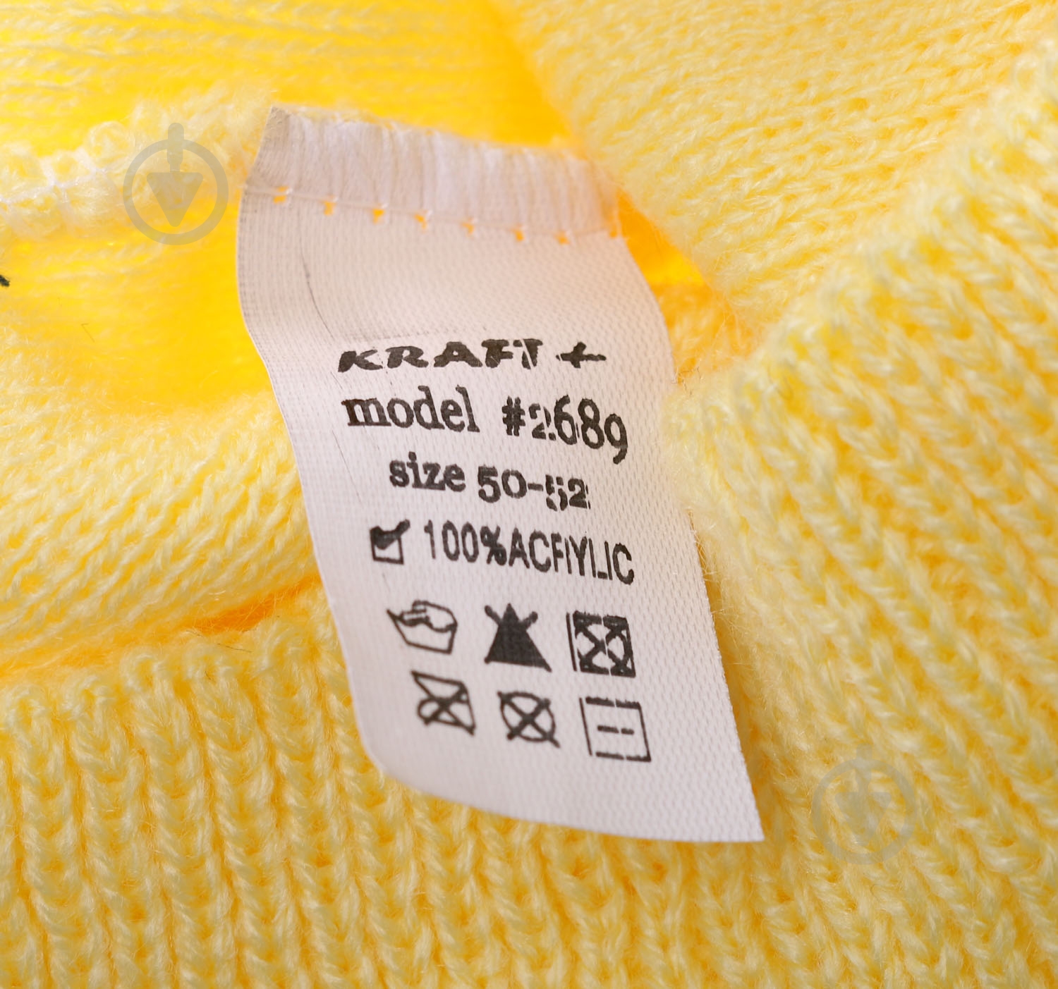 Шапочка детская для девочки Kraft+ арт. 2689 р.50-52 лайм - фото 4